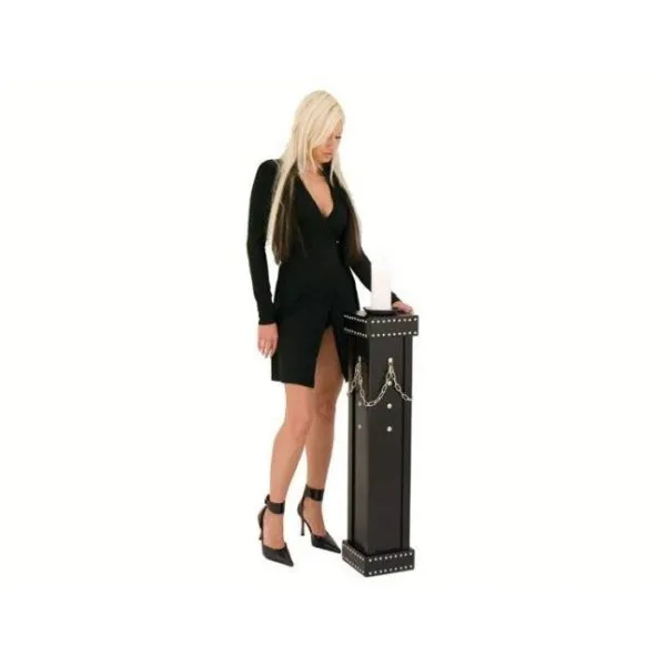 Schwerer Kerzenleuchter mit Tropfenauffangschale Aus Edelstahl kaufen | Fesselliebe