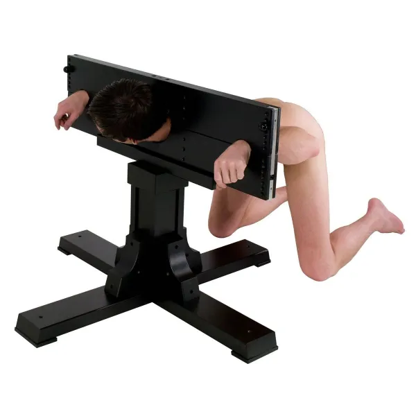 Pranger für Hände und Kopf mit Standfuss für BDSM & Fetisch | Fesselliebe.de
