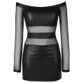 ♥ Wetlook - Tüll Kleid V-9309 Schwarz von Axami ♥