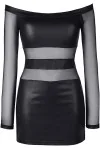 Wetlook - Tüll Kleid V-9309 Schwarz von Axami kaufen - Fesselliebe