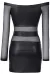 ♥ Wetlook - Tüll Kleid V-9309 Schwarz von Axami ♥