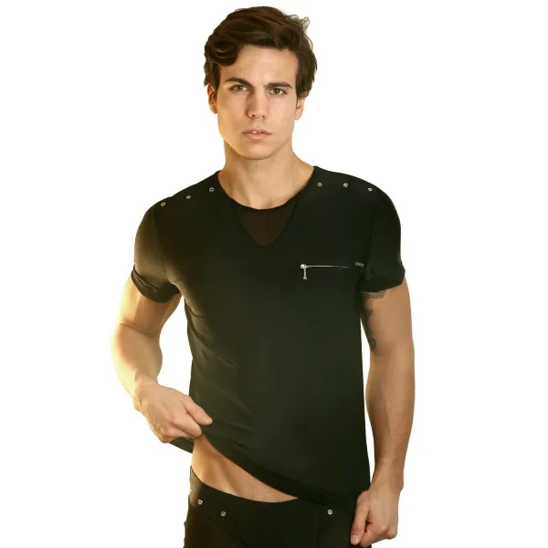 Schwarzes Herren T-Shirt Open Spirit von Look Me | Fesselliebe.de