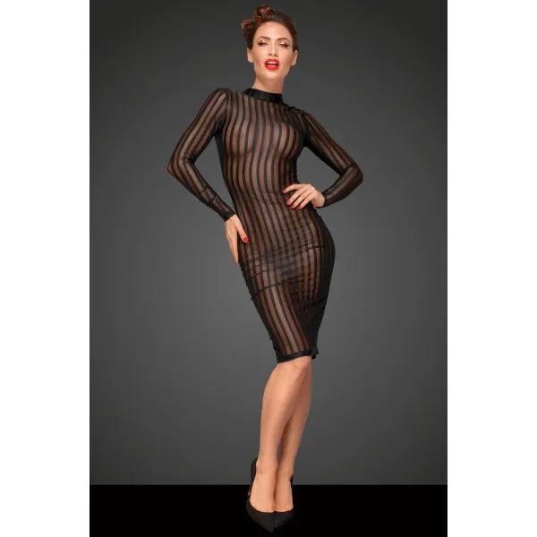 Klassisches Kleid aus Weichem und Elastischen Tüll F182 von Noir Handmade Decadence Collection | Fesselliebe.de