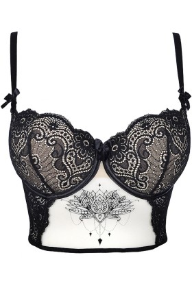 ♥ V-9031 Bustier Schwarz von Axami ♥ kaufen | Fesselliebe
