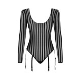 1518 Damen Tüll Body mit 6 Strumpfhalter von Petite Noir | Fesselliebe.de