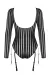 ♥ 1518 Damen Tüll Body mit 6 Strumpfhalter von Petite Noir ♥